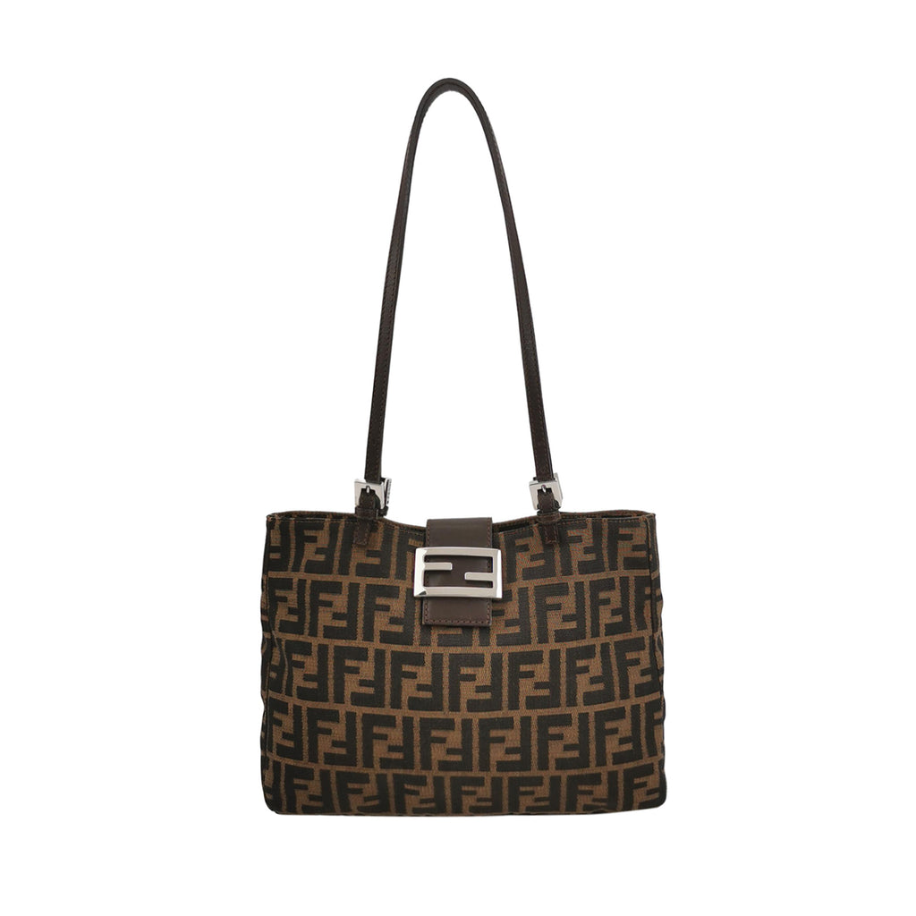 Fendi Zucca Canvas Shoulder Bag