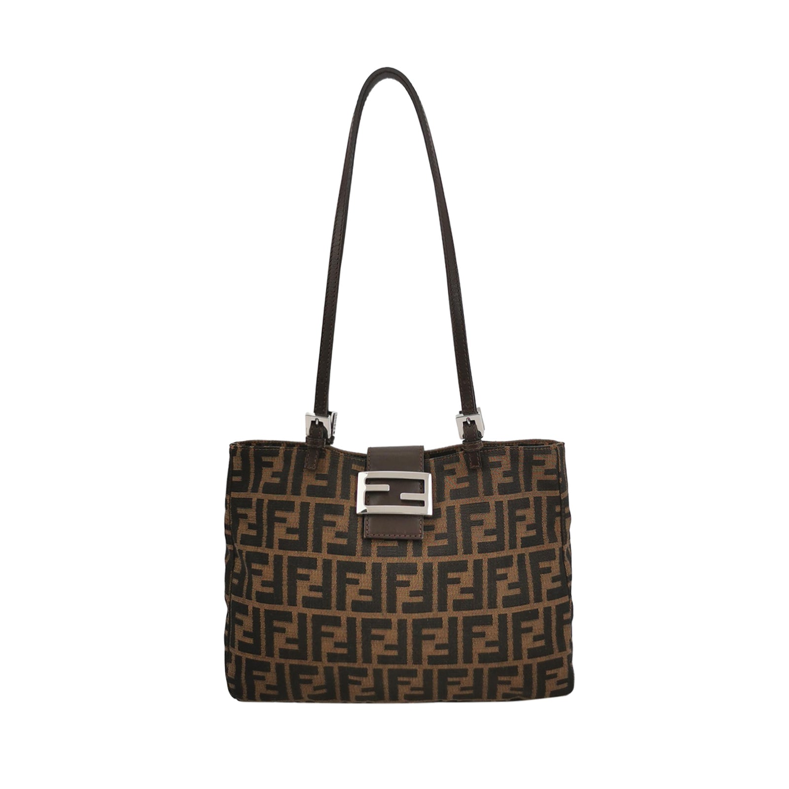 Fendi Zucca Canvas Shoulder Bag