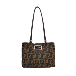 Fendi Zucca Canvas Shoulder Bag