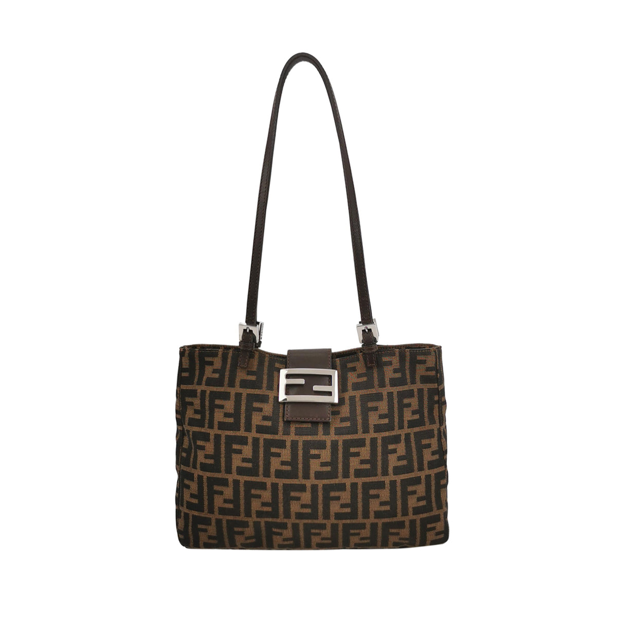 Fendi Zucca Canvas Shoulder Bag