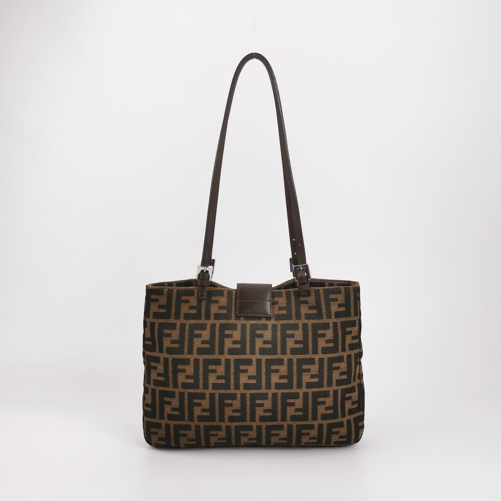 Fendi Zucca Canvas Shoulder Bag