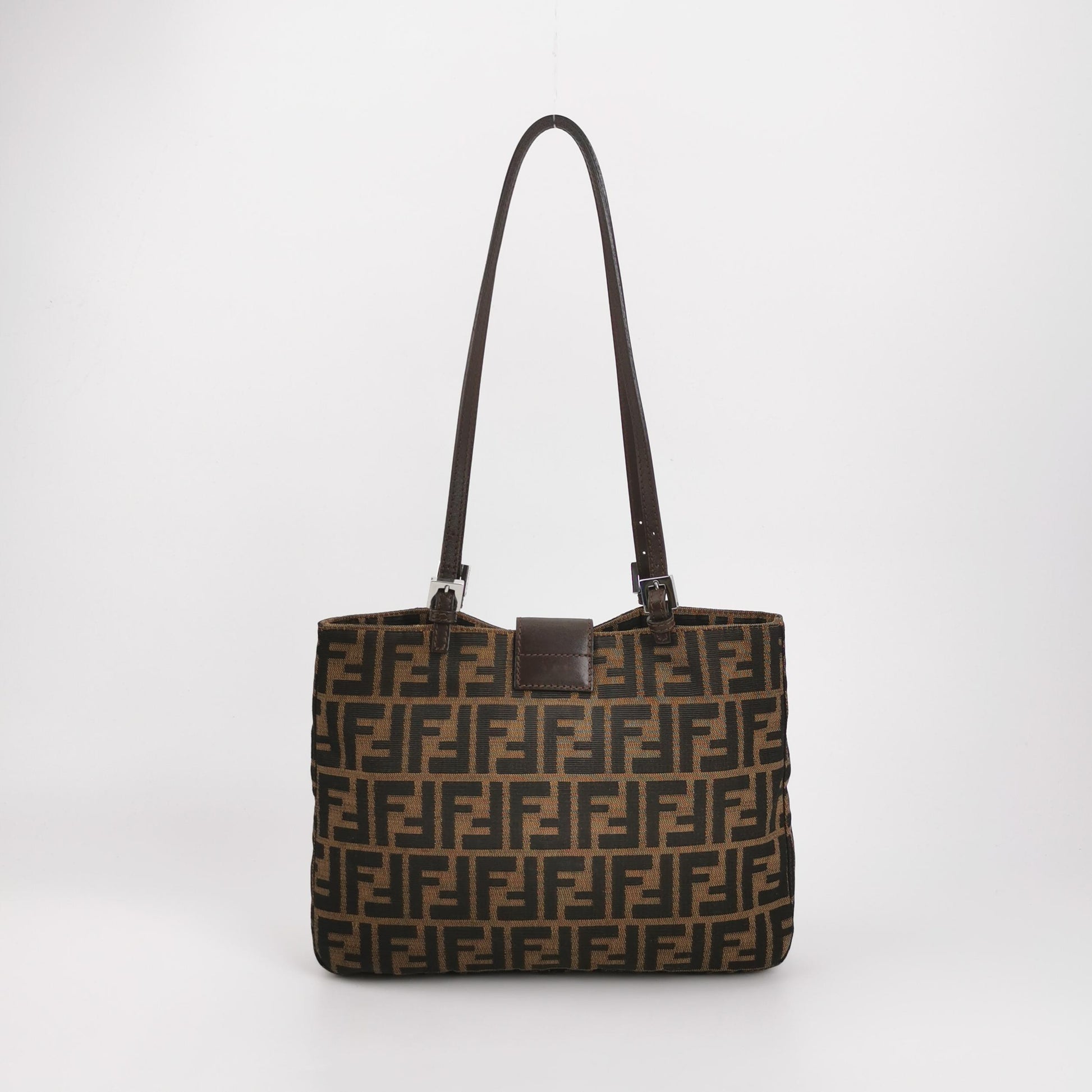 Fendi Zucca Canvas Shoulder Bag