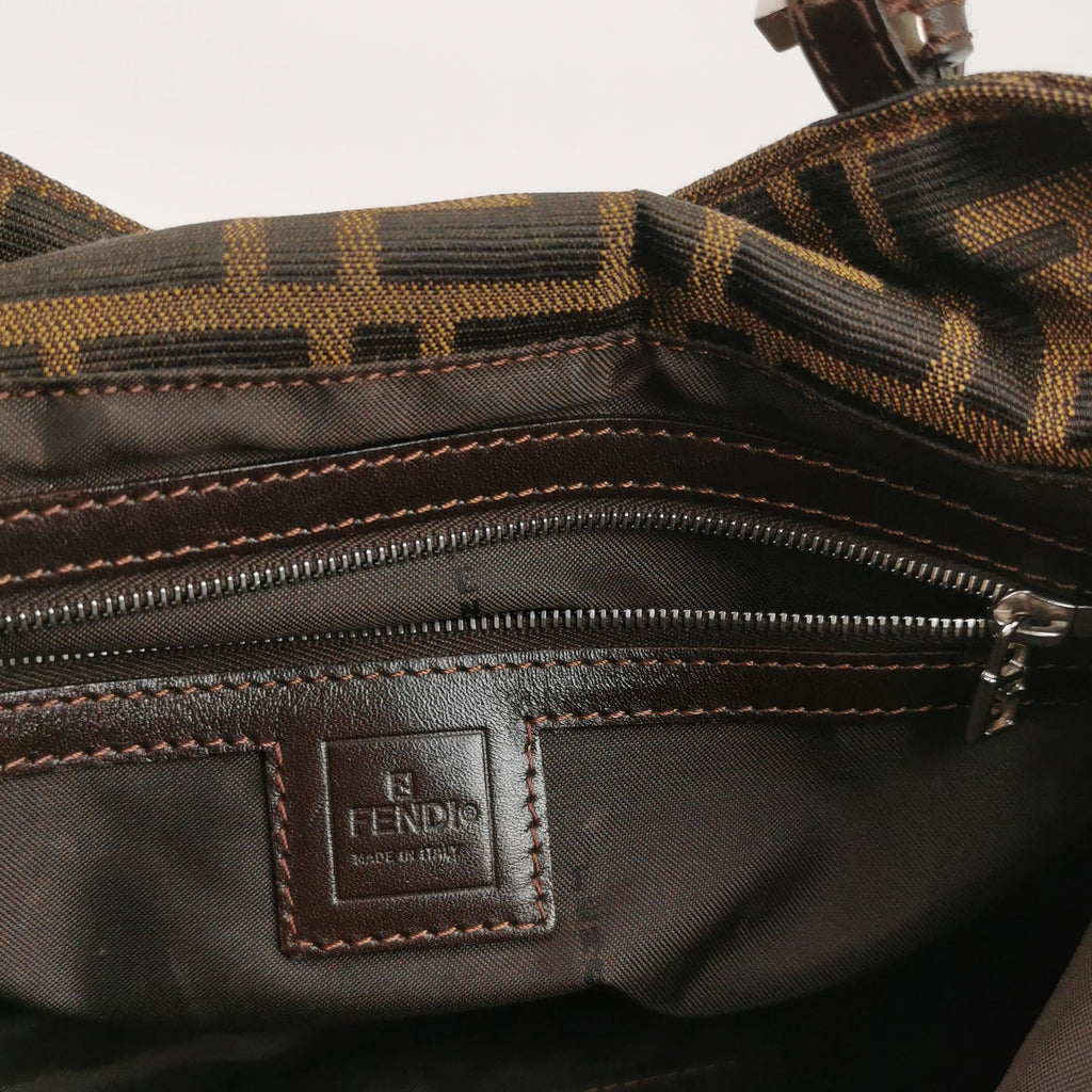 Fendi Zucca Canvas Shoulder Bag