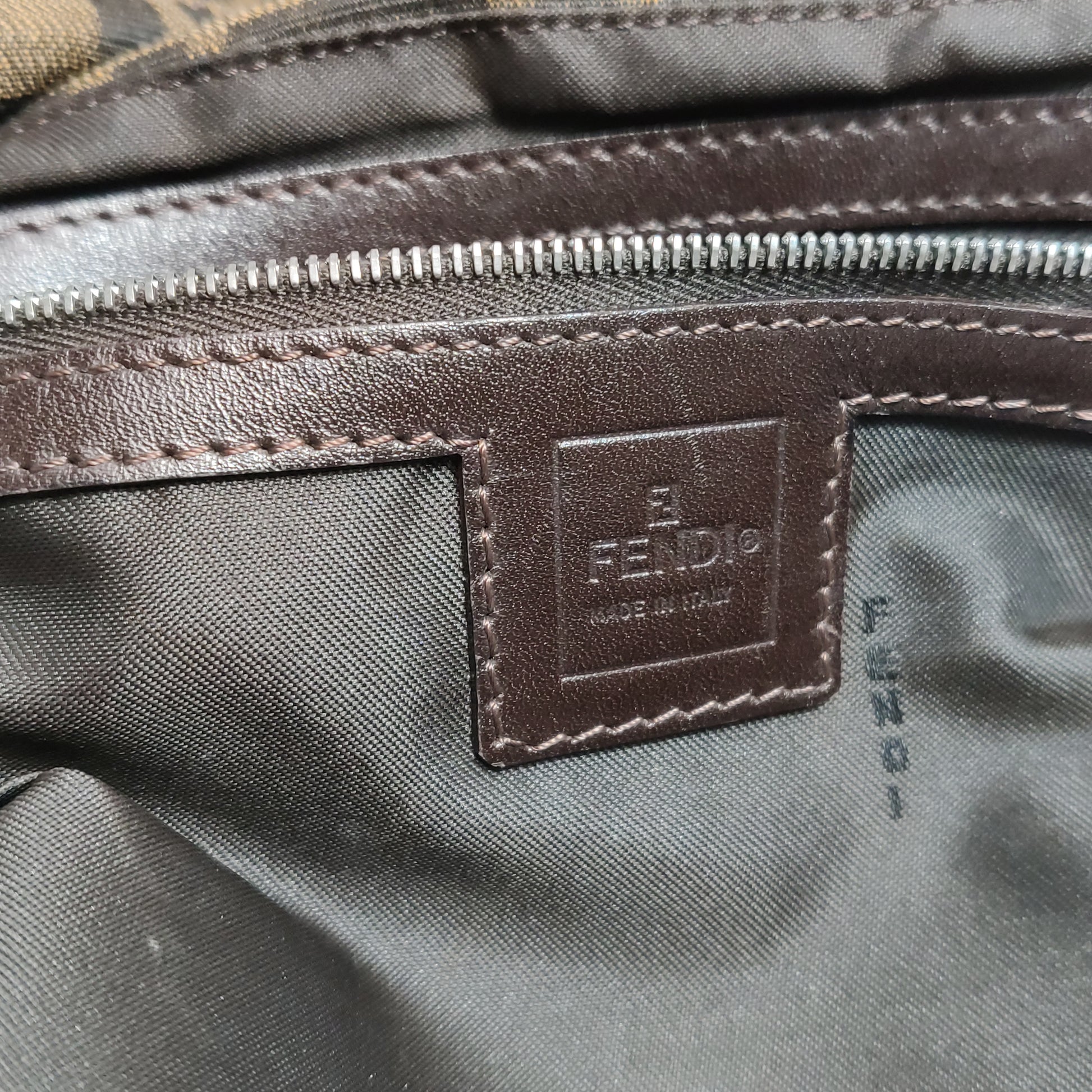 Fendi Zucca Canvas Shoulder Bag