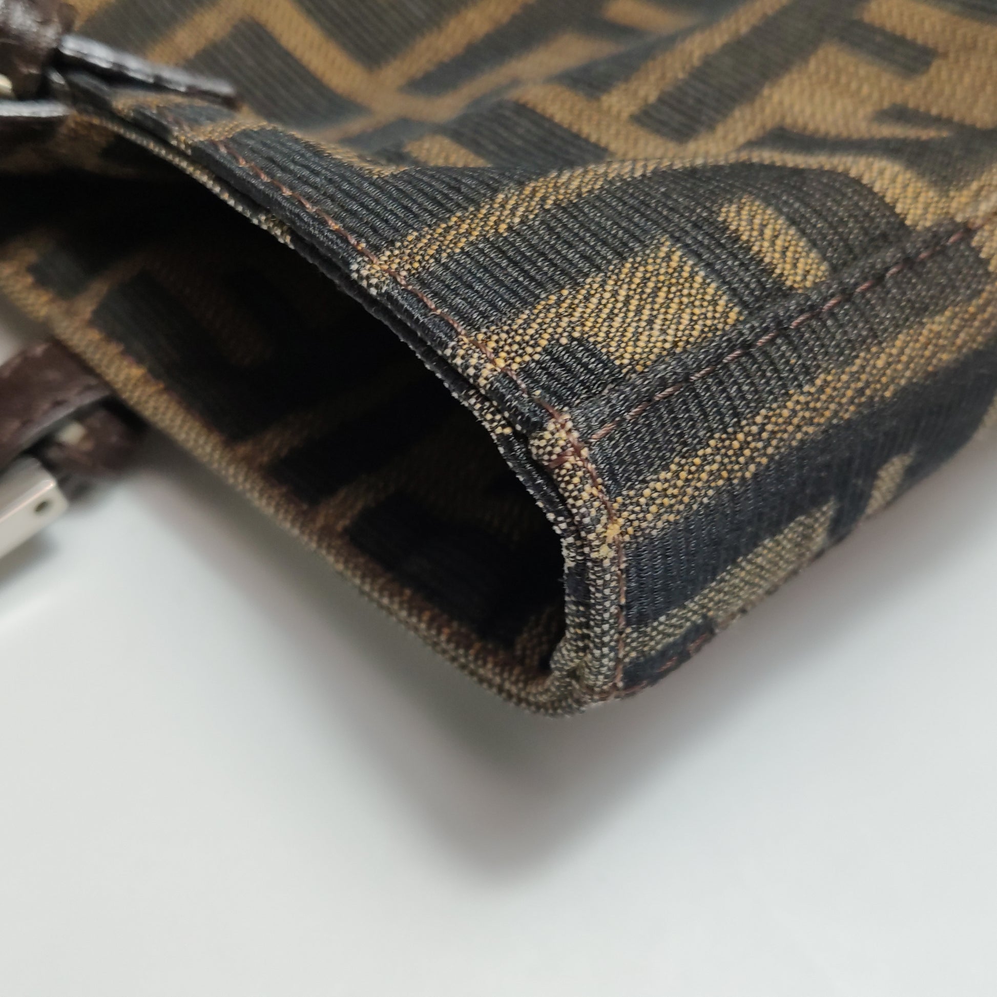 Fendi Zucca Canvas Shoulder Bag