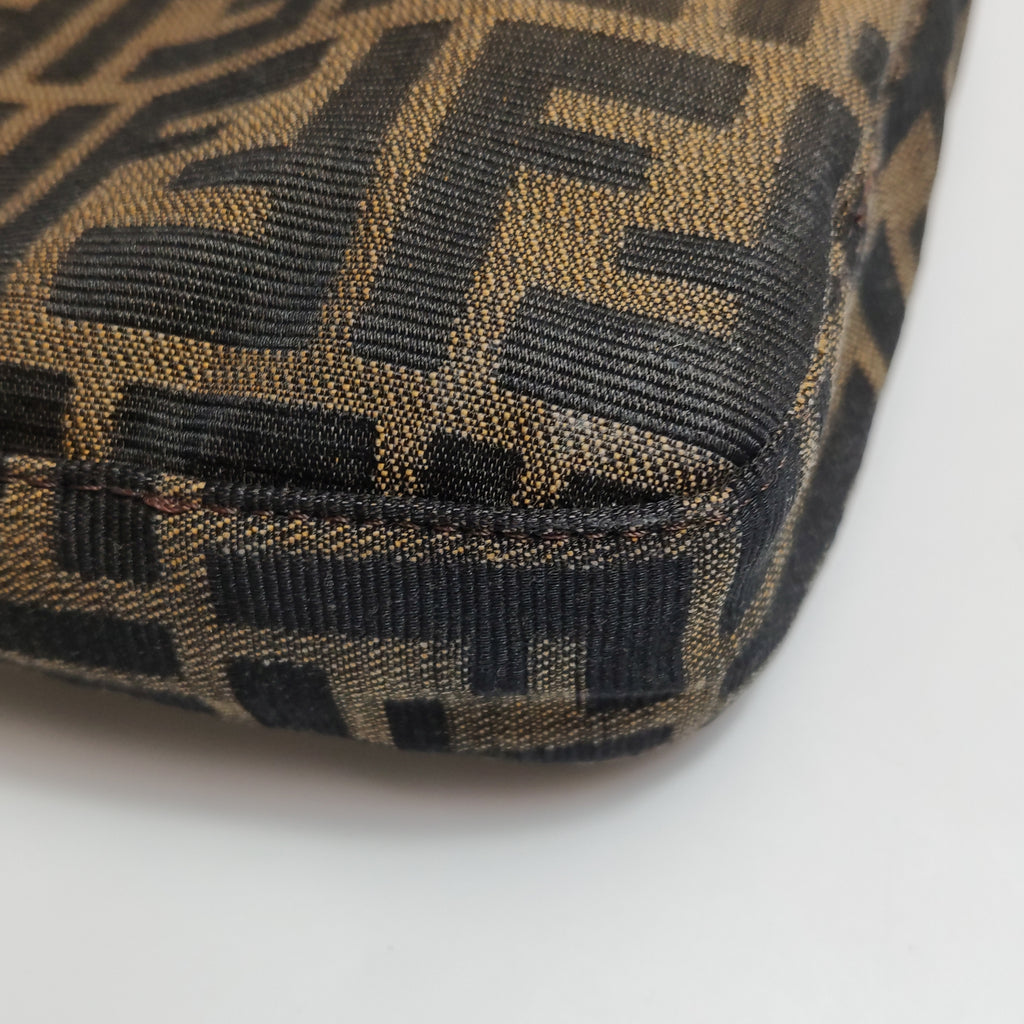 Fendi Zucca Canvas Shoulder Bag
