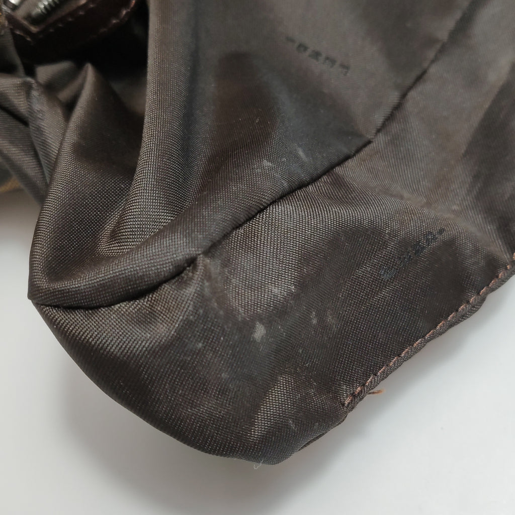 Fendi Zucca Canvas Shoulder Bag