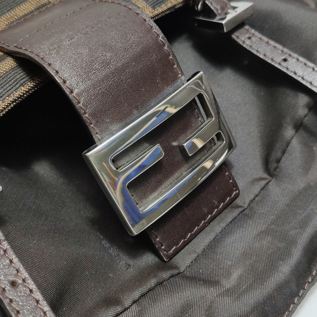 Fendi Zucca Canvas Shoulder Bag