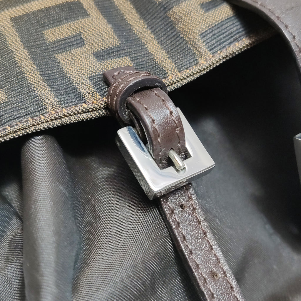 Fendi Zucca Canvas Shoulder Bag
