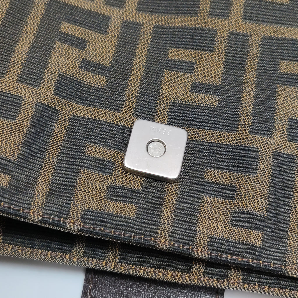 Fendi Zucca Canvas Shoulder Bag