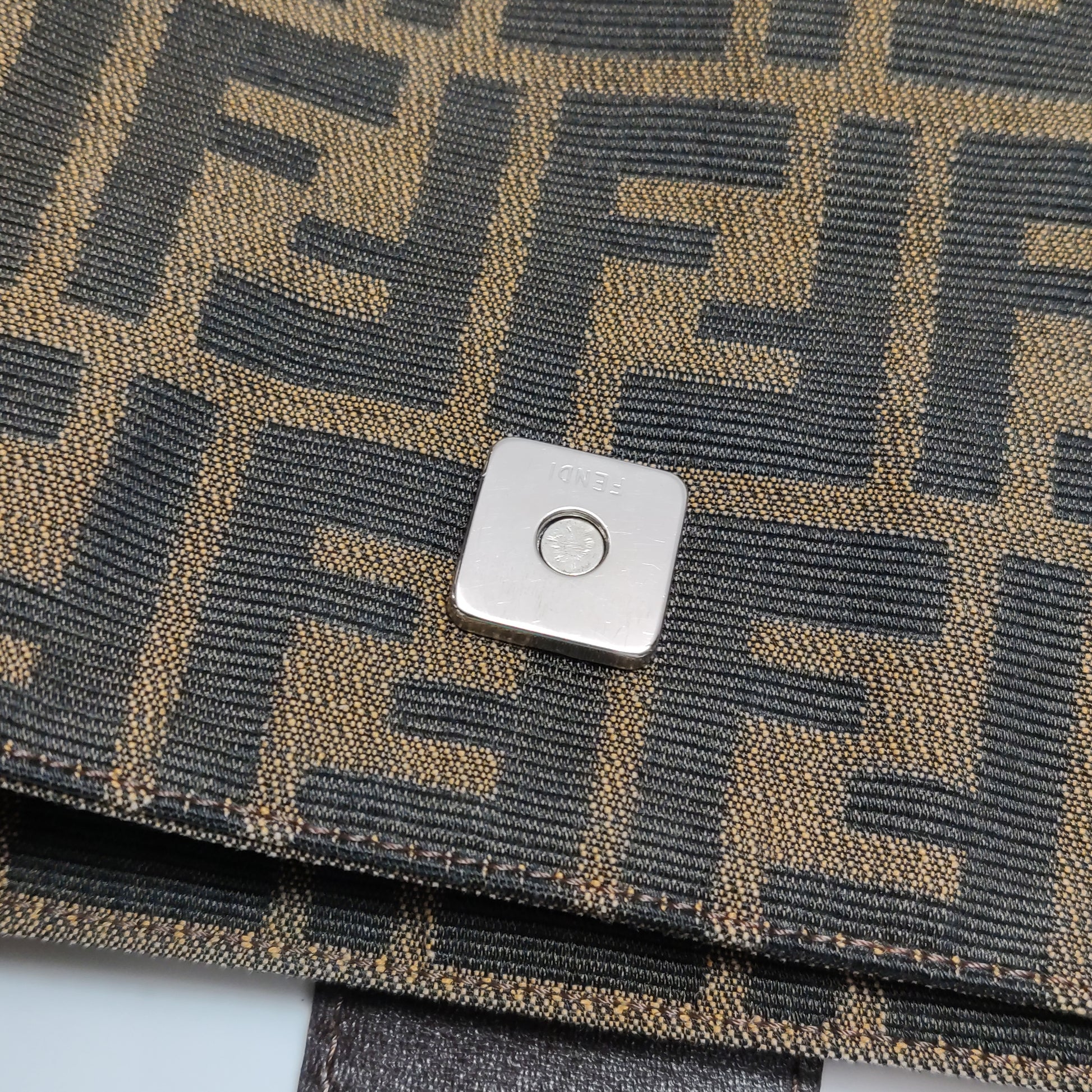 Fendi Zucca Canvas Shoulder Bag