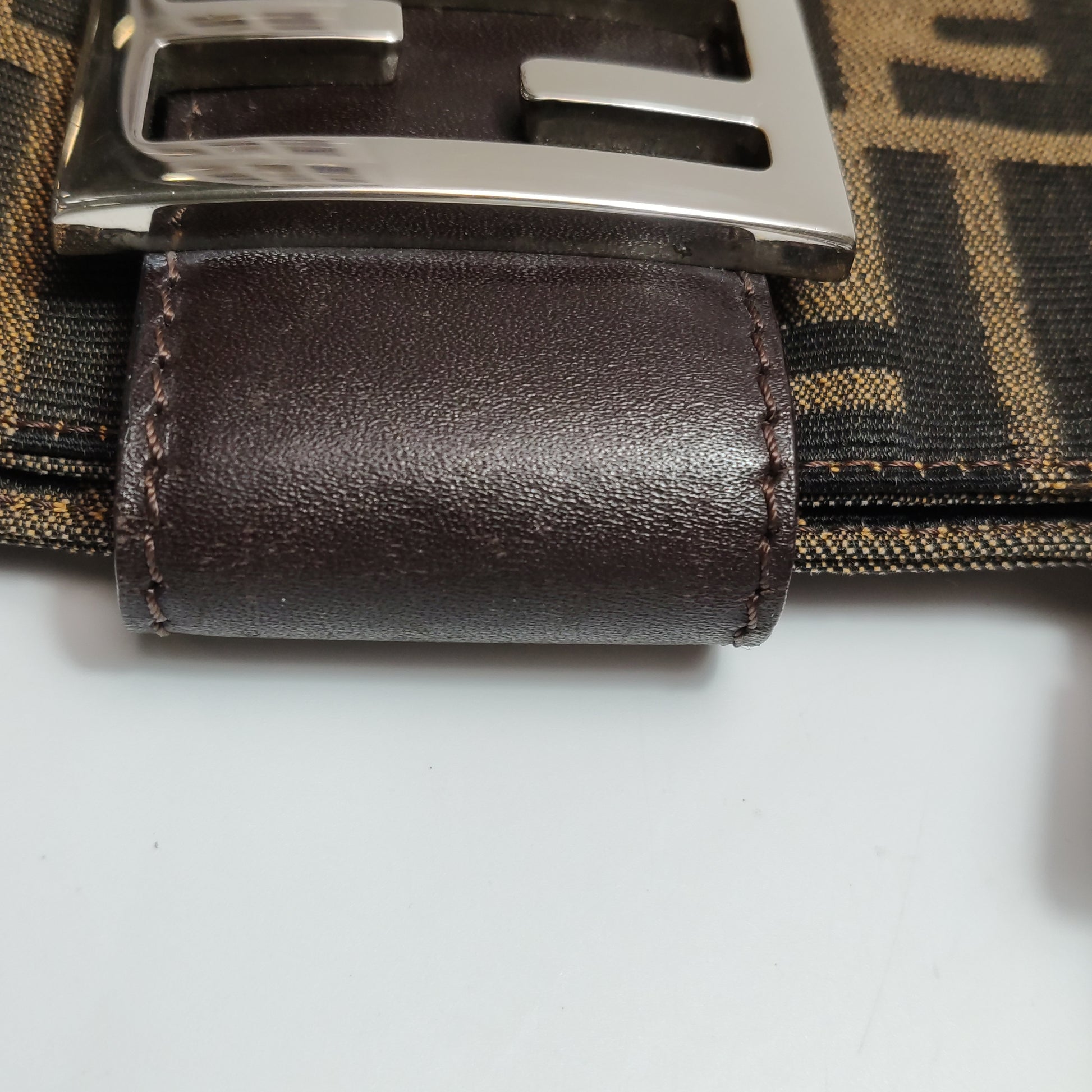 Fendi Zucca Canvas Shoulder Bag