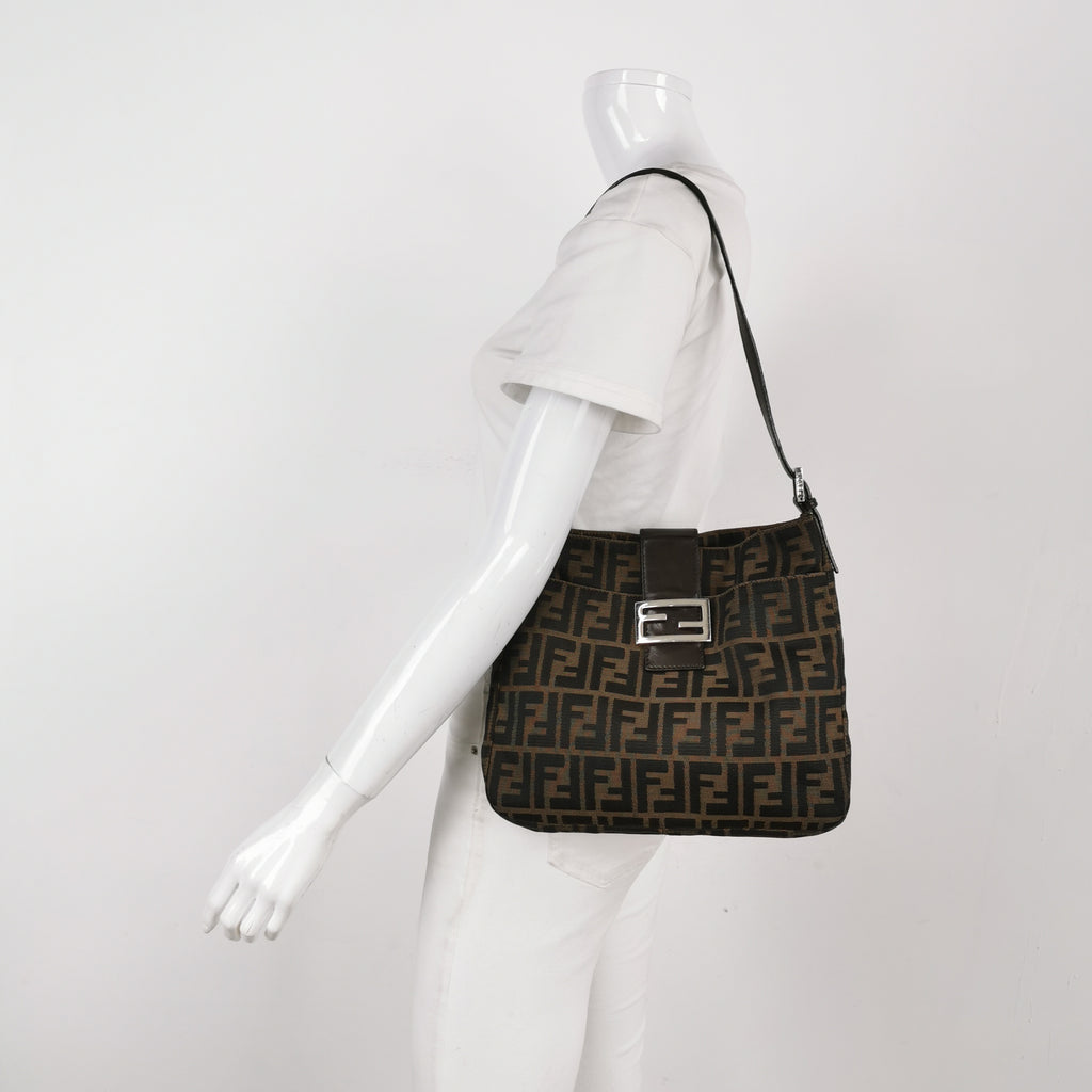Fendi Zucca Canvas Shoulder Bag