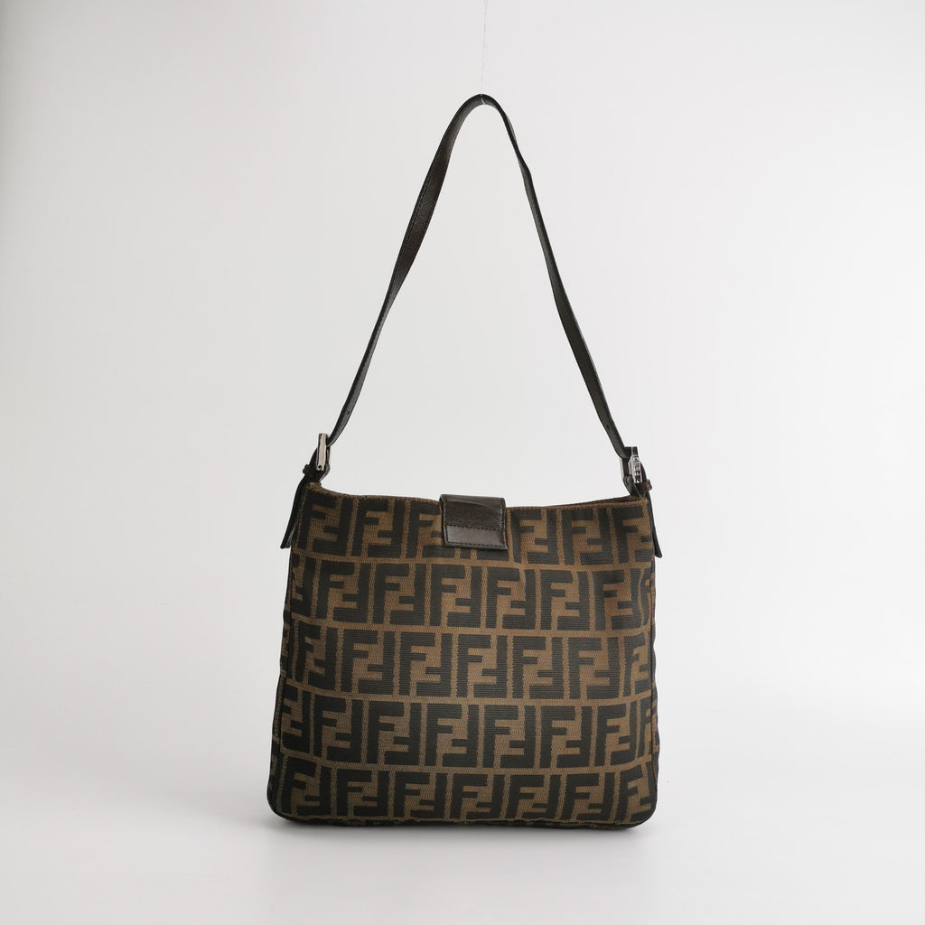 Fendi Zucca Canvas Shoulder Bag