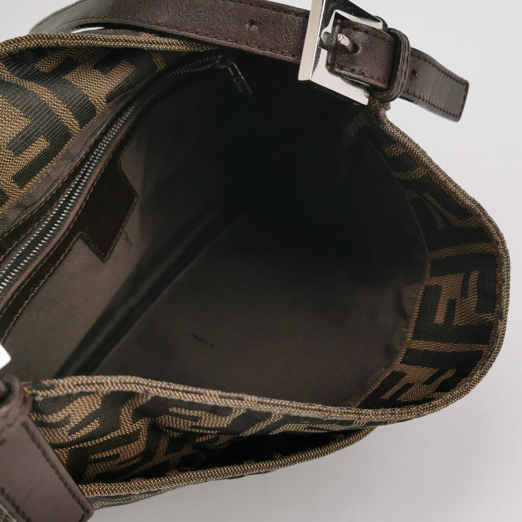 Fendi Zucca Canvas Shoulder Bag