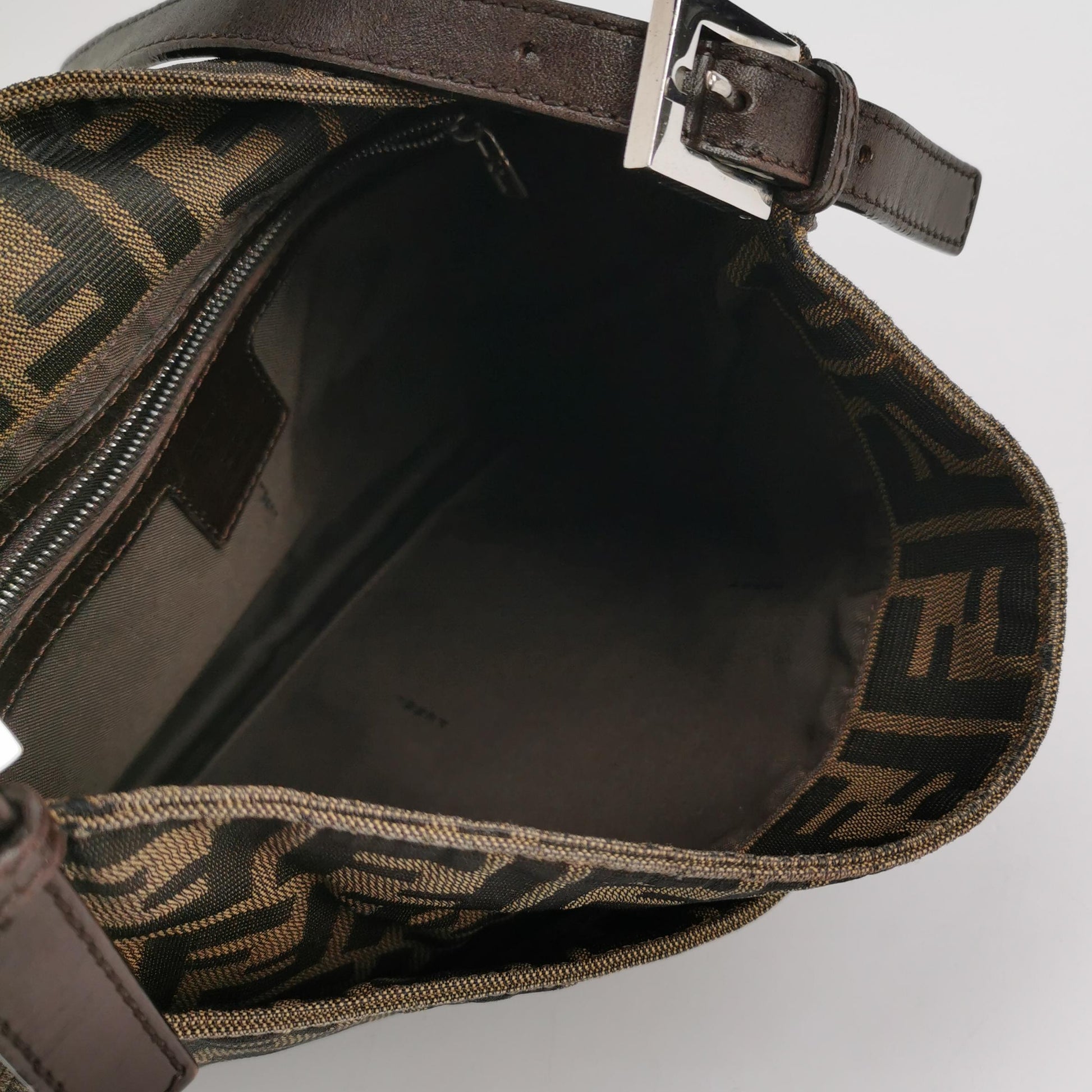 Fendi Zucca Canvas Shoulder Bag