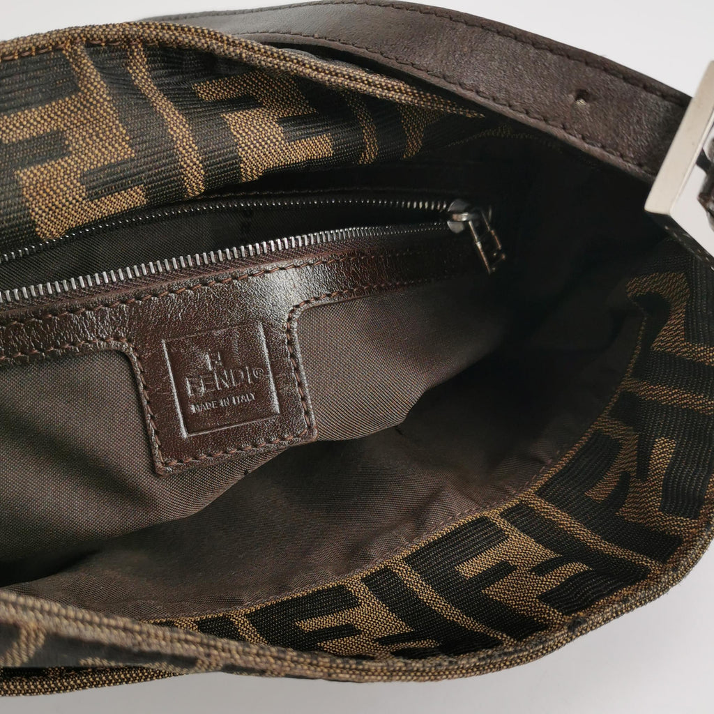 Fendi Zucca Canvas Shoulder Bag