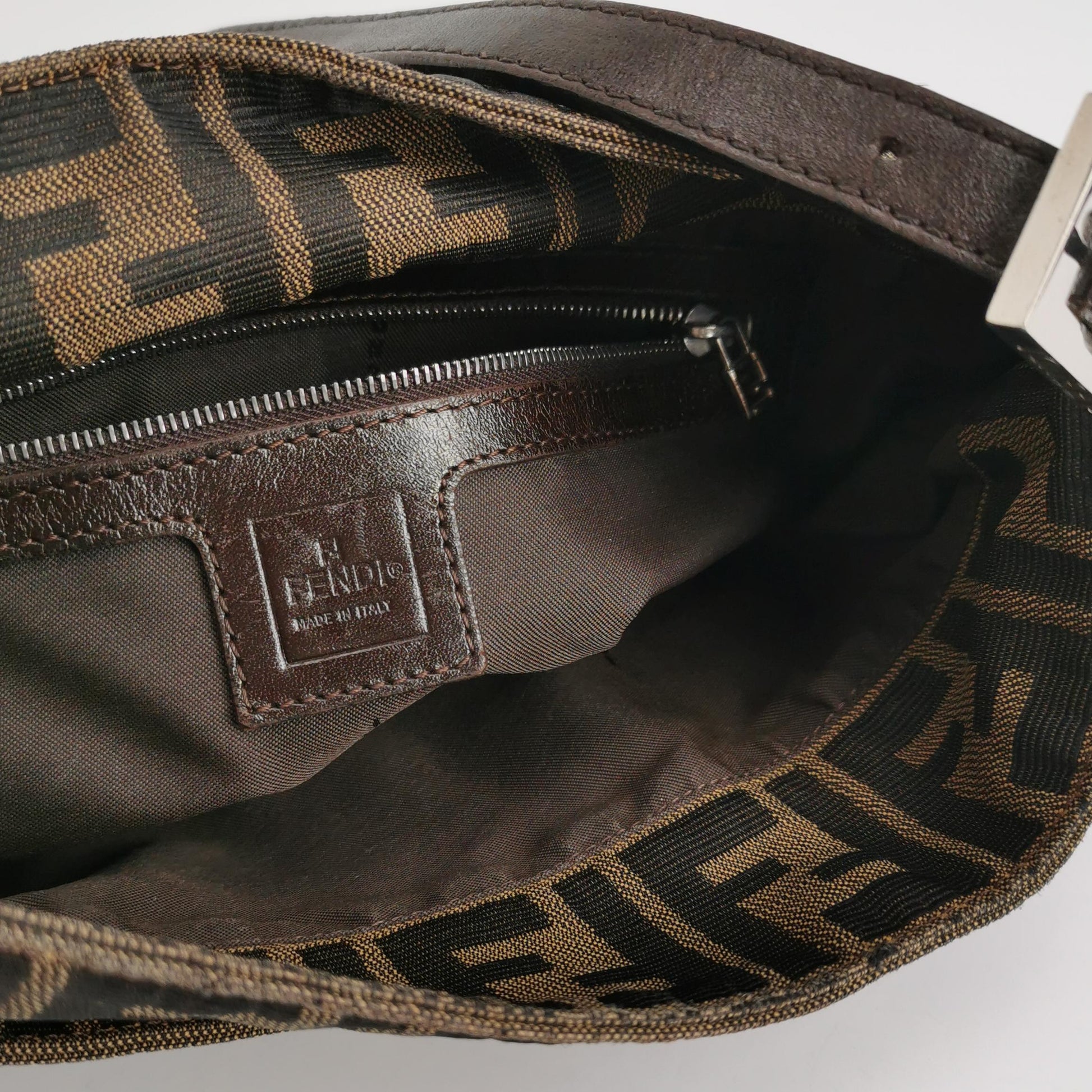 Fendi Zucca Canvas Shoulder Bag