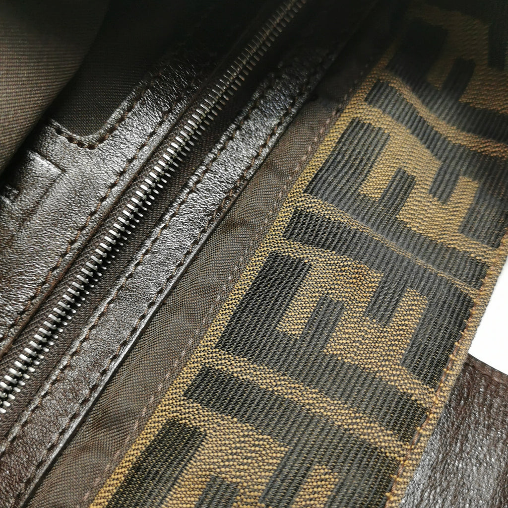 Fendi Zucca Canvas Shoulder Bag