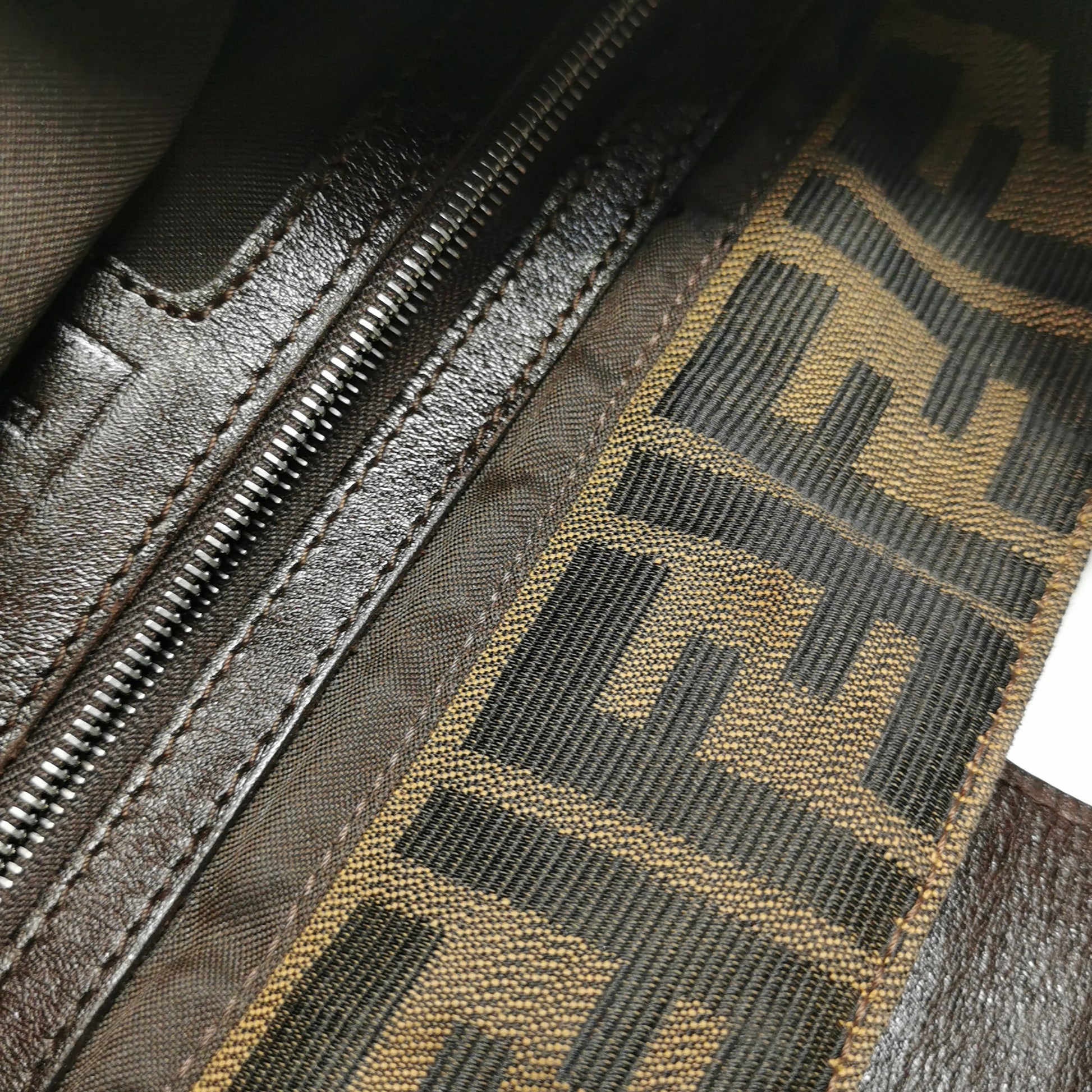Fendi Zucca Canvas Shoulder Bag