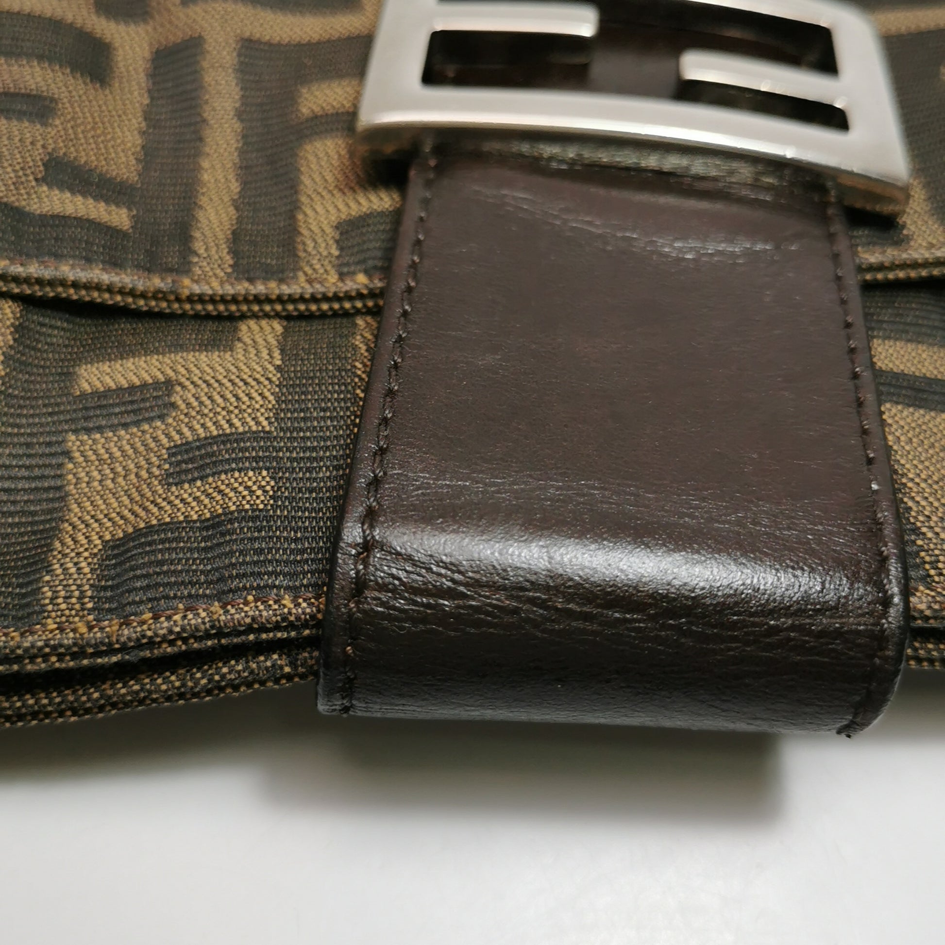 Fendi Zucca Canvas Shoulder Bag