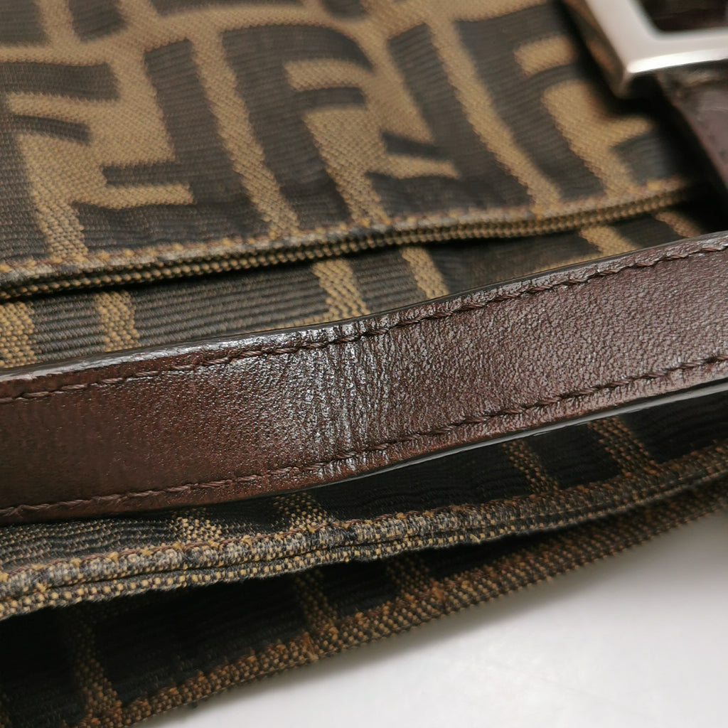 Fendi Zucca Canvas Shoulder Bag