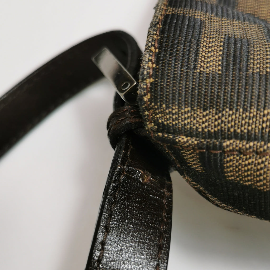 Fendi Zucca Canvas Shoulder Bag