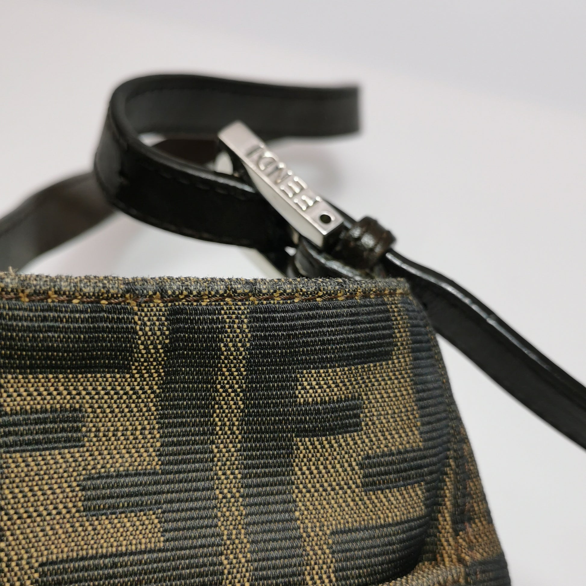 Fendi Zucca Canvas Shoulder Bag