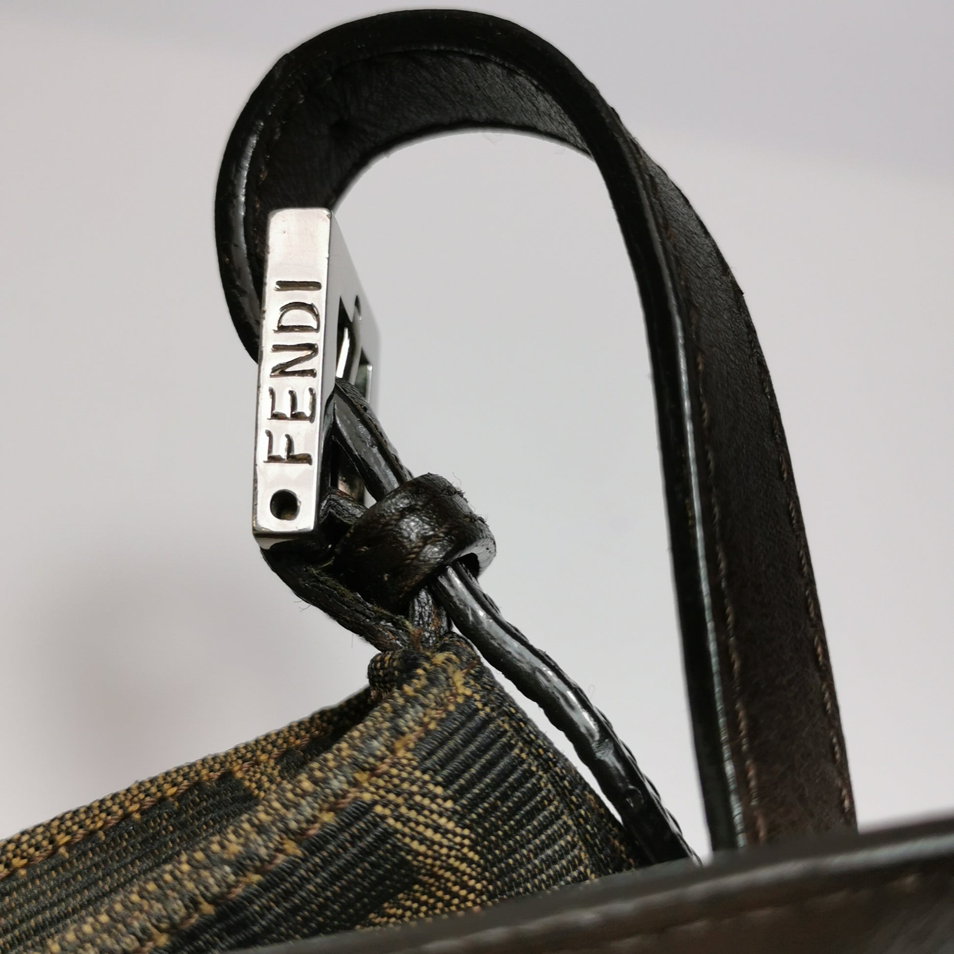 Fendi Zucca Canvas Shoulder Bag