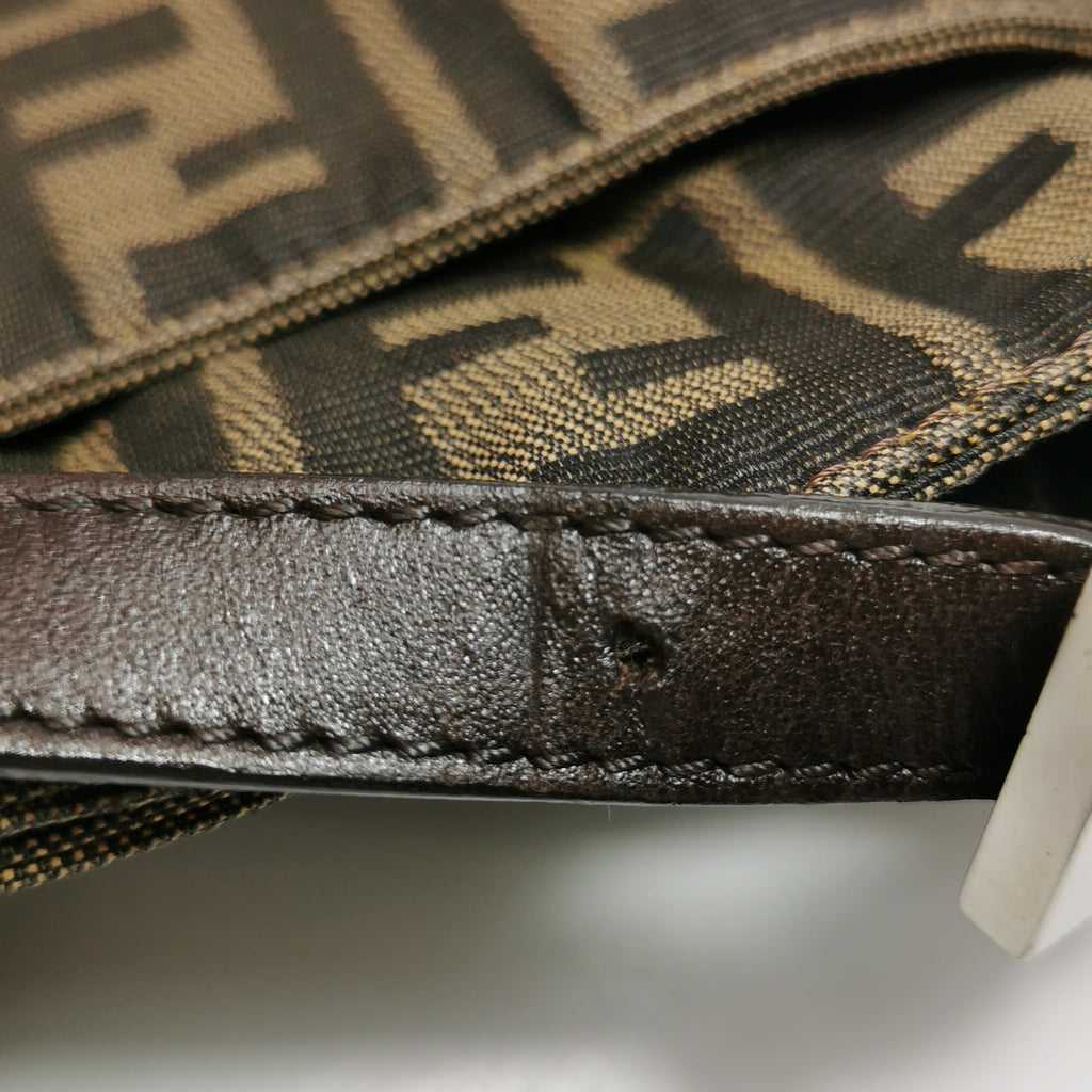 Fendi Zucca Canvas Shoulder Bag