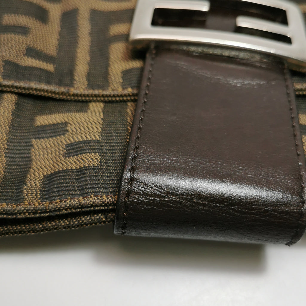 Fendi Zucca Canvas Shoulder Bag