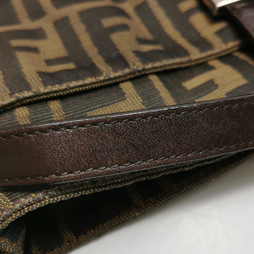 Fendi Zucca Canvas Shoulder Bag