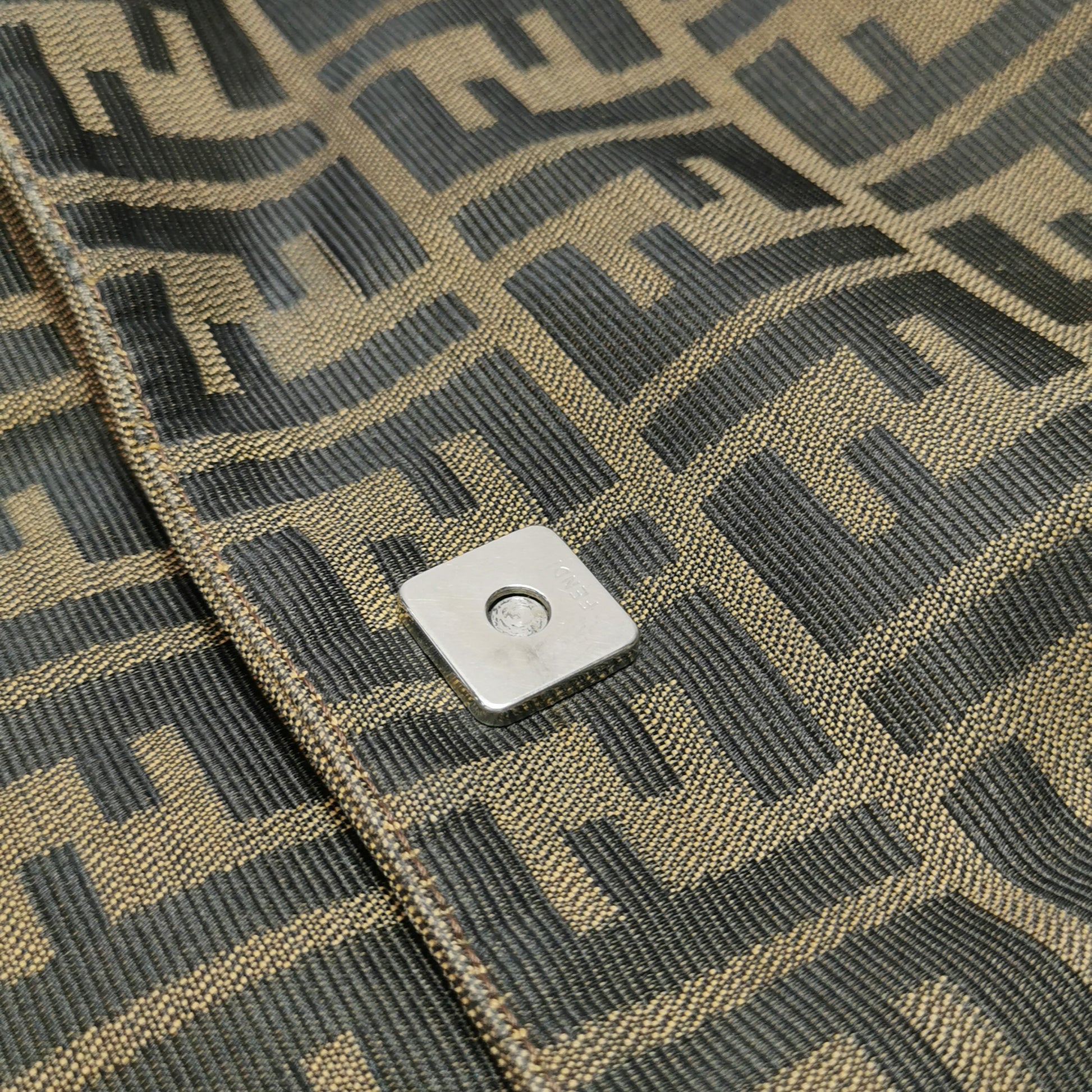 Fendi Zucca Canvas Shoulder Bag