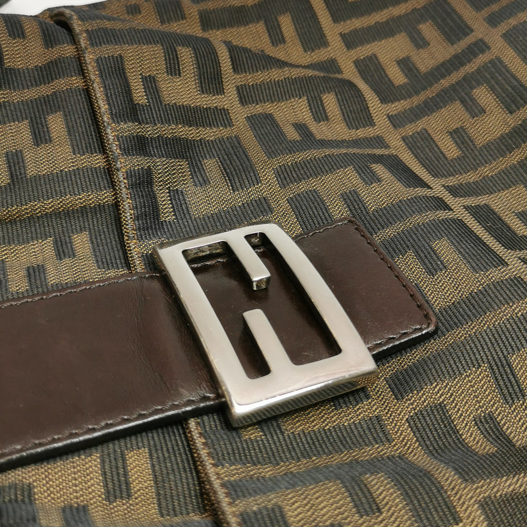 Fendi Zucca Canvas Shoulder Bag