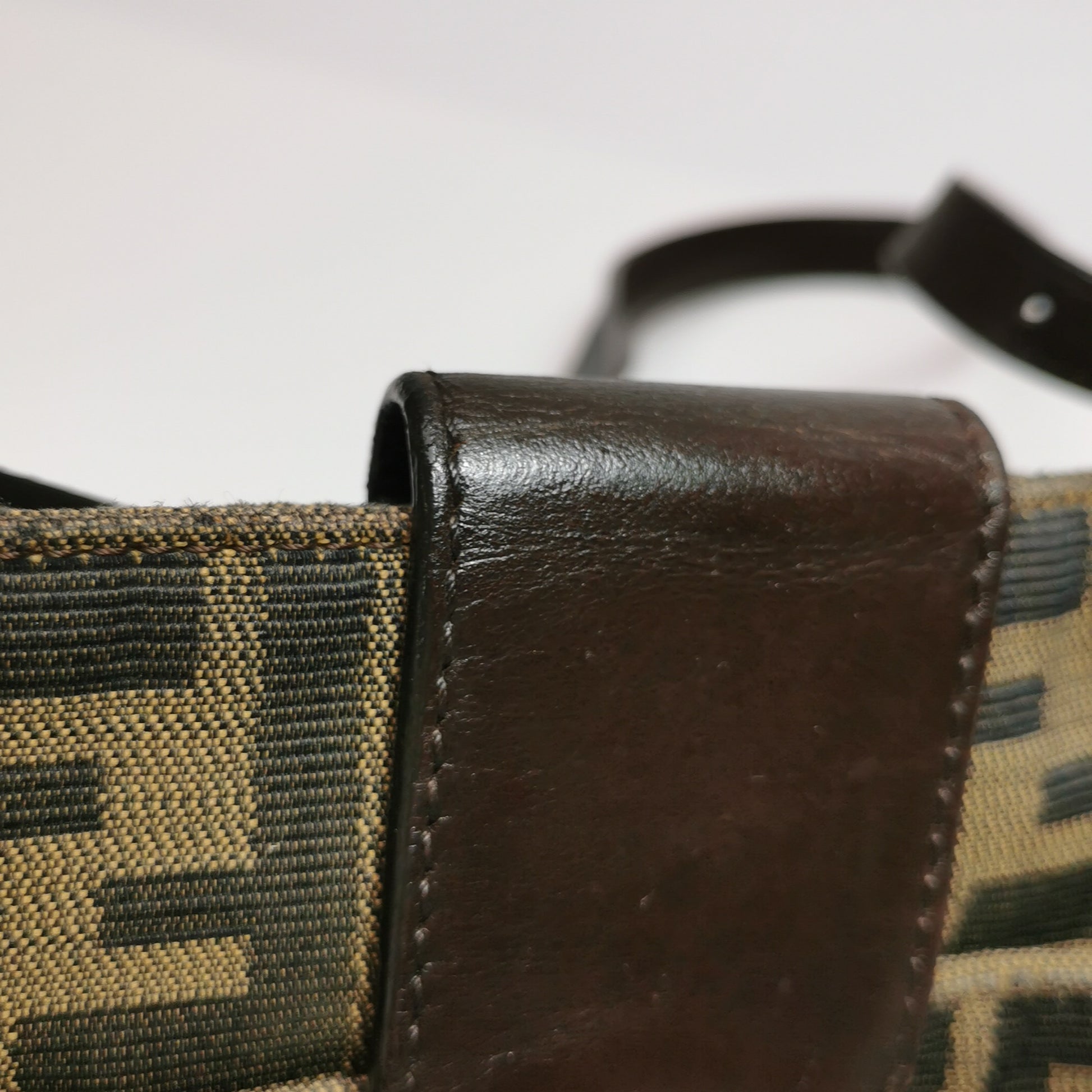Fendi Zucca Canvas Shoulder Bag