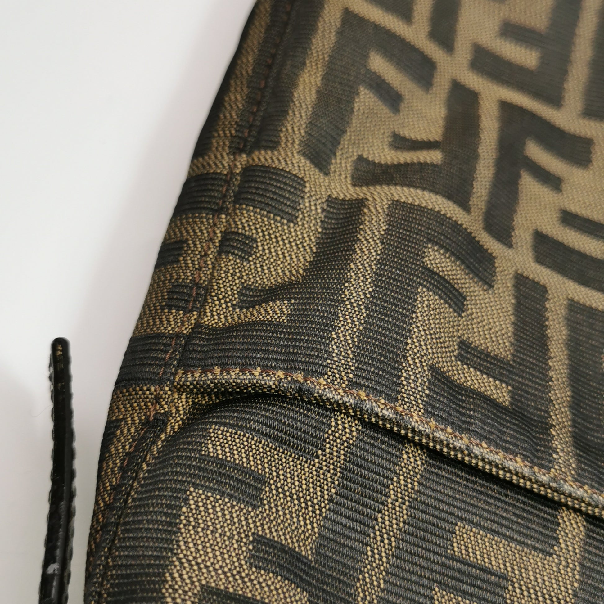 Fendi Zucca Canvas Shoulder Bag