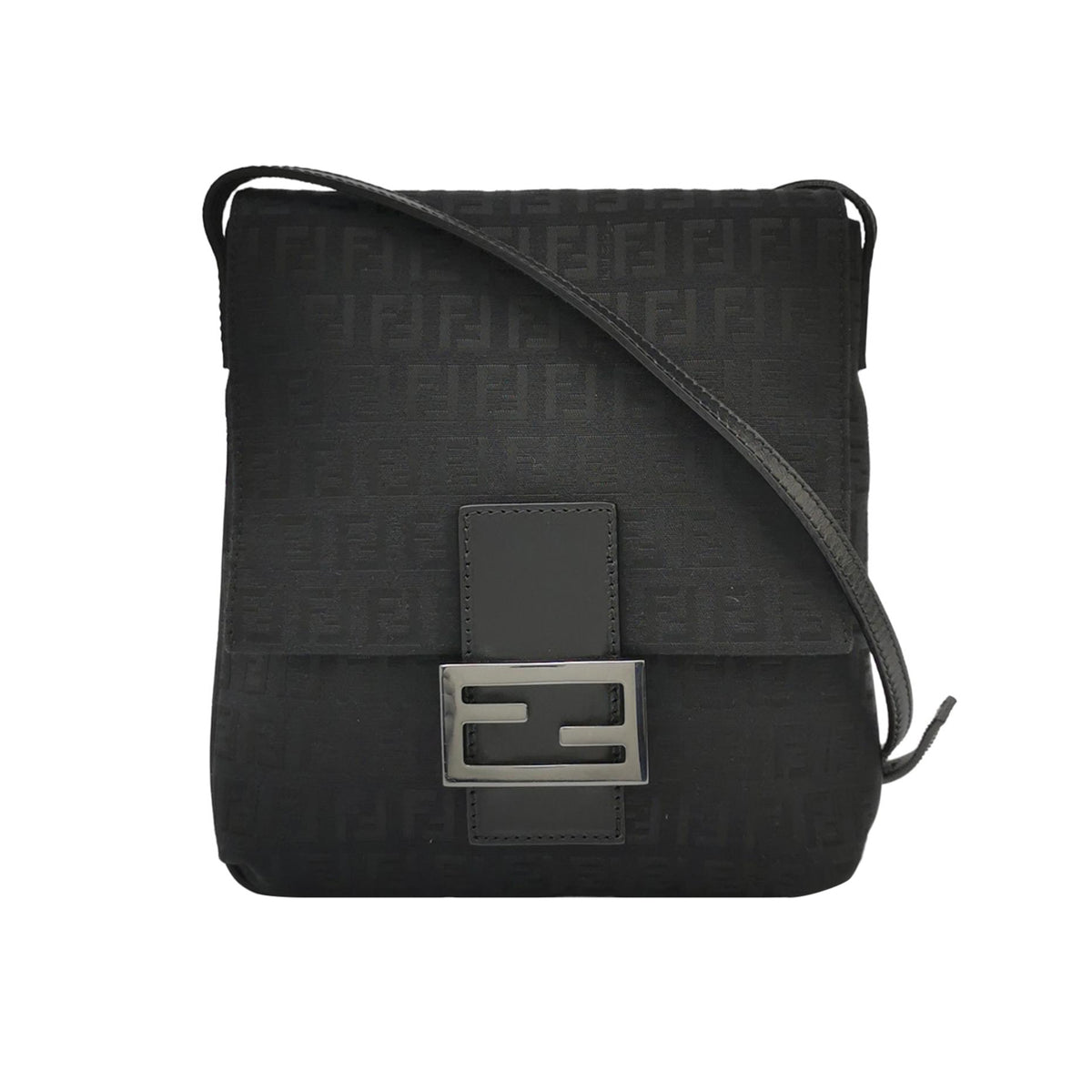Fendi Zucchino Crossbody Black