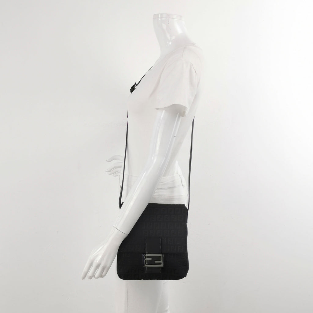 Fendi Zucchino Crossbody Black