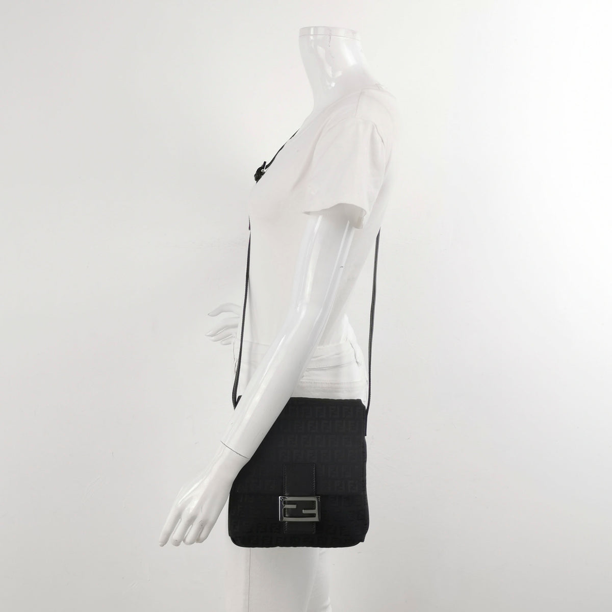 Fendi Zucchino Crossbody Black