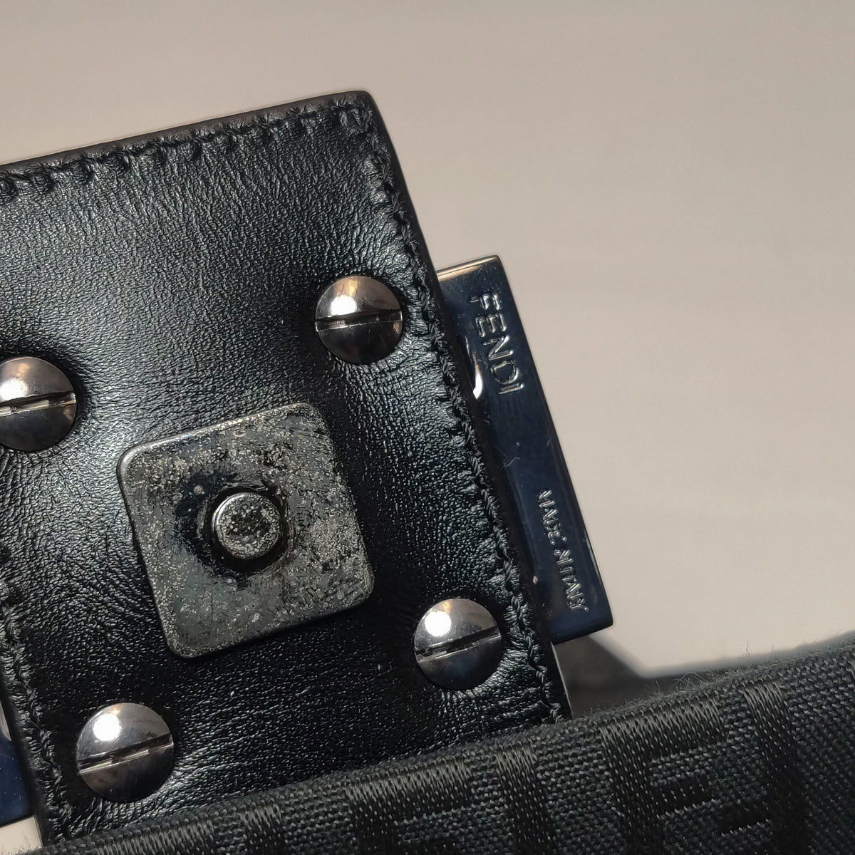 Fendi Zucchino Crossbody Black