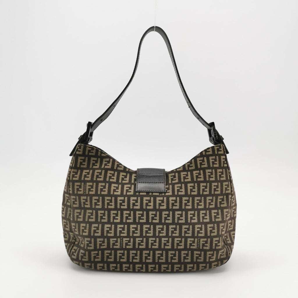 Fendi Zucchino Baguette Hobo Brown