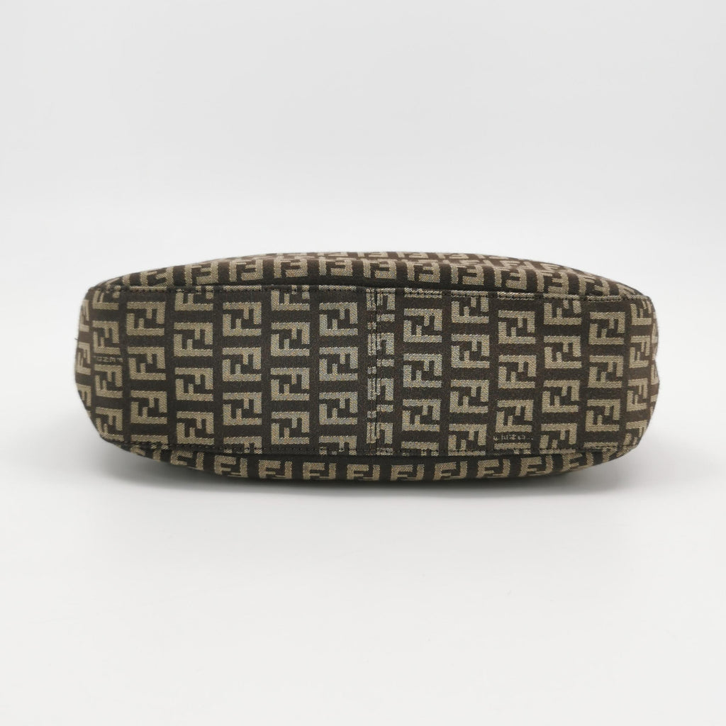 Fendi Zucchino Baguette Hobo Brown