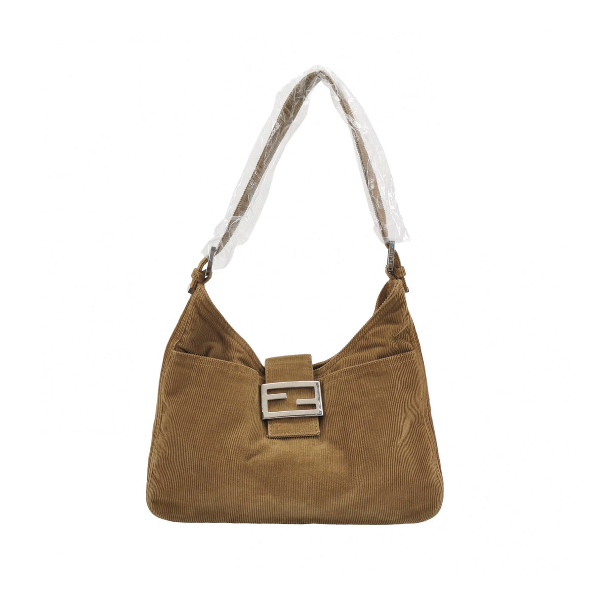 Fendi Hobo Baguette Corduroy Beige