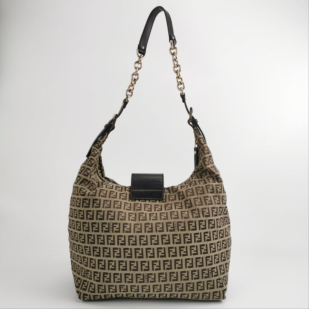 Fendi Zucchino Canvas Forever Hobo