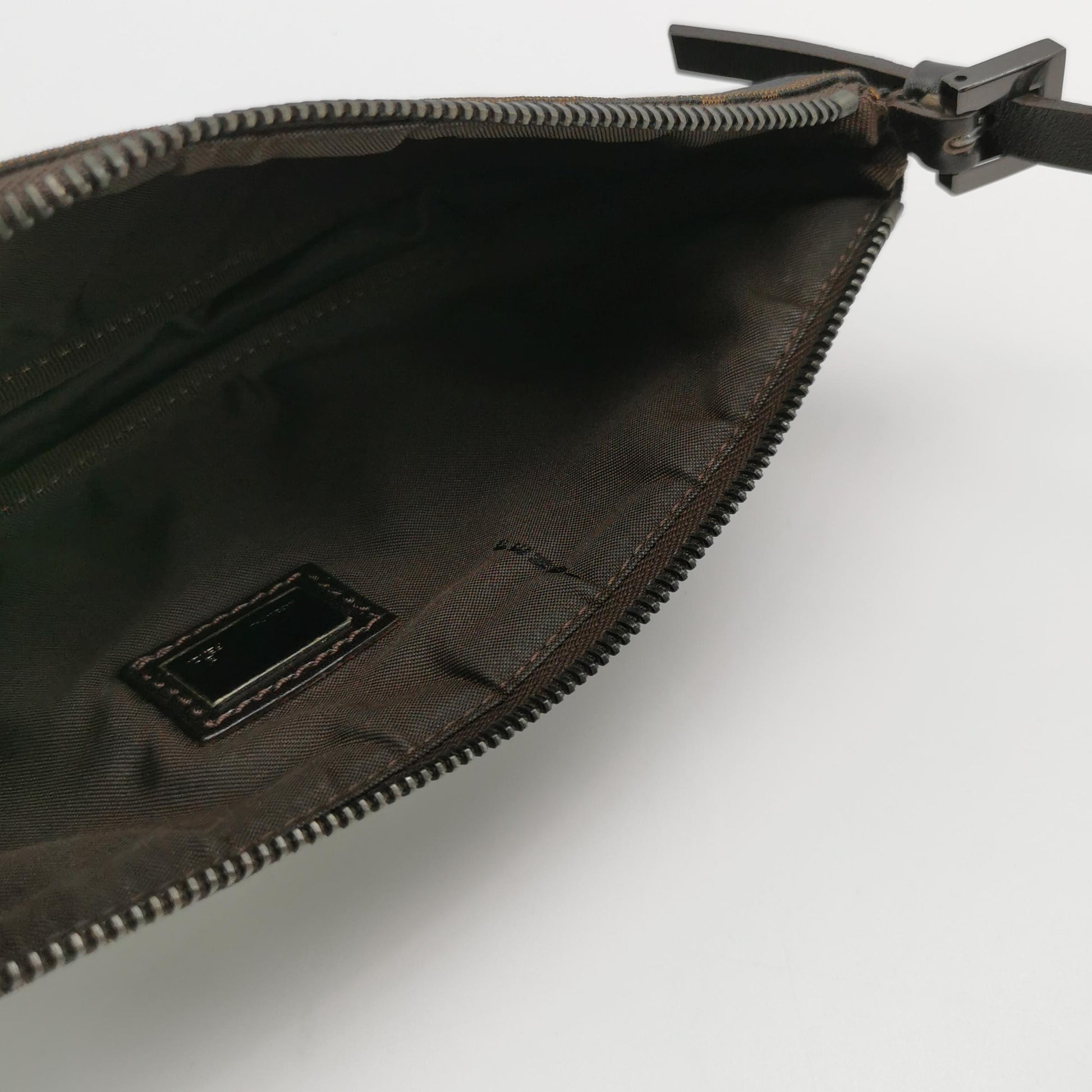 Fendi Zucca Boat Pochette Brown Shoulder Bag
