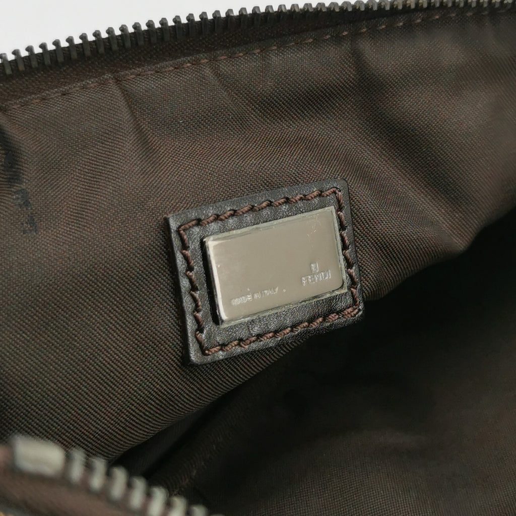 Fendi Zucca Boat Pochette Brown Shoulder Bag