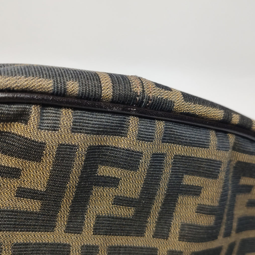 Fendi Zucca Boat Pochette Brown Shoulder Bag