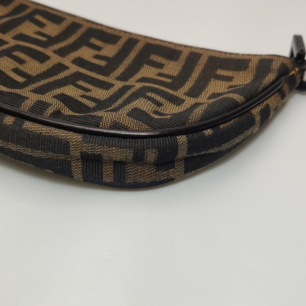 Fendi Zucca Boat Pochette Brown Shoulder Bag