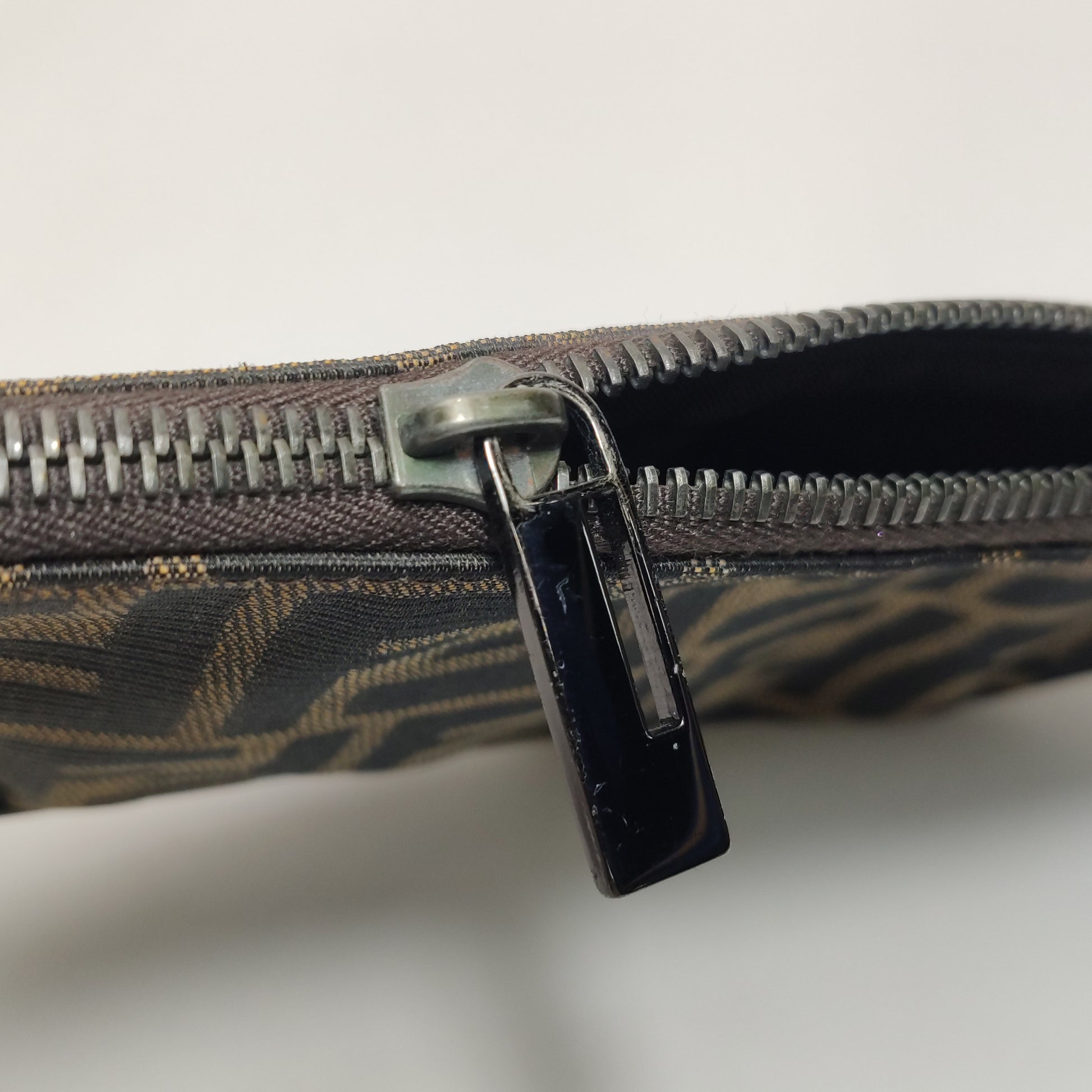 Fendi Zucca Boat Pochette Brown Shoulder Bag