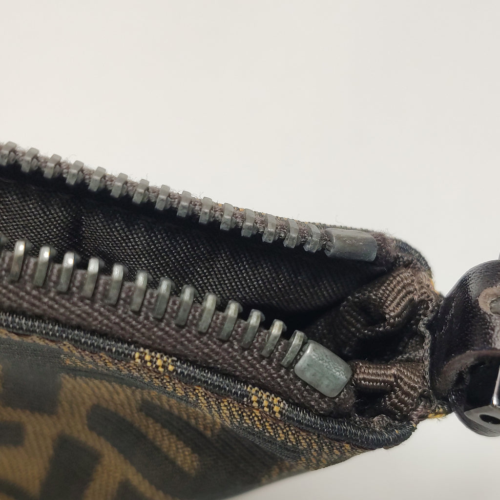 Fendi Zucca Boat Pochette Brown Shoulder Bag
